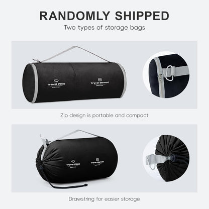 urnexttour Travel Pillow and Blanket Set Neck Pillow Airplane Foam Black