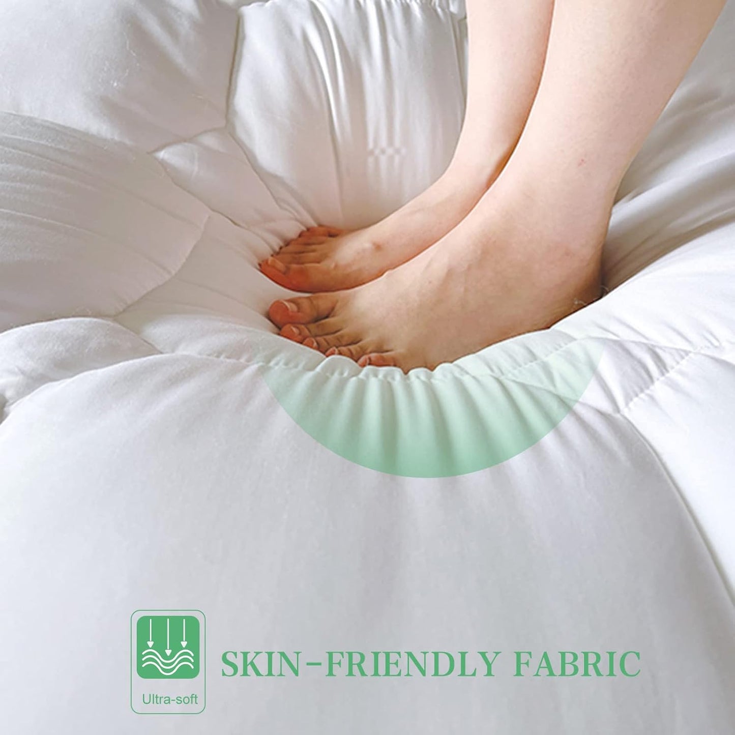 UNILIBRA Queen Mattress Protector Waterproof, Deep Pocket Mattress Pad Cover Fits to 6''-21'', Breathable Hollow Cotton Filling Quilted Mattress Protector for Queen Size