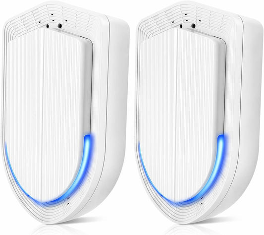 Plug In Air Ionizers - 2 Pack Negative Ion Technology Air Purifier, Quiet Mini Air Freshener for Home, Bedroom, Office, Basement - Portable Air Purifiers for Odor, Dust, Smoke, Pet Smell White