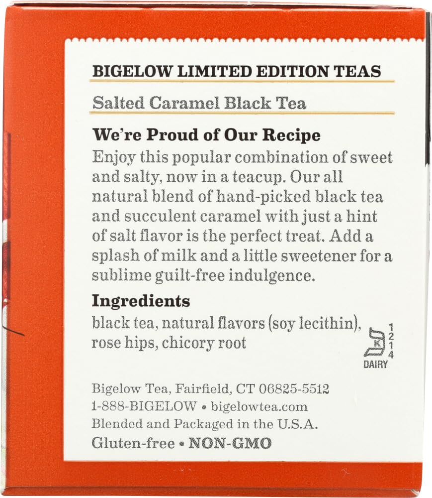 Bigelow Tea Black Tea 6 Flavor Variety Pack, Caffeinated Tea with Mint, Lemon, Constant Comment, English Teatime, Earl Grey, and Vanilla Chai, 20 Count Box (Pack of 6), 120 Total Tea Bags