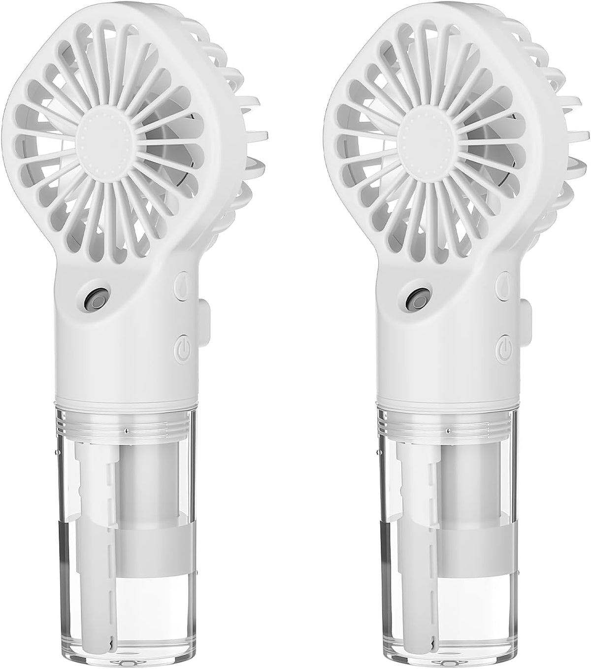 2 Pack Misting Fans Portable Handheld Rechargeable, Spray Fan