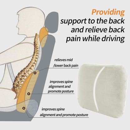 Lower Back Automotive Lumbar Support Pillow for Car Recliner Cushion Black