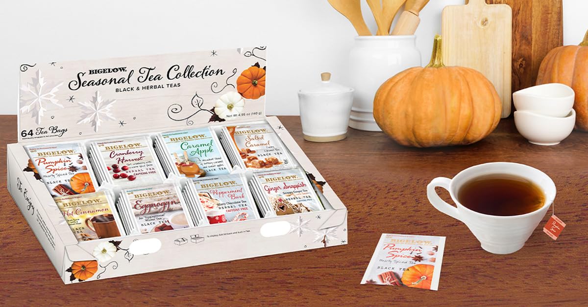 Bigelow Tea Black Tea 6 Flavor Variety Pack, Caffeinated Tea with Mint, Lemon, Constant Comment, English Teatime, Earl Grey, and Vanilla Chai, 20 Count Box (Pack of 6), 120 Total Tea Bags