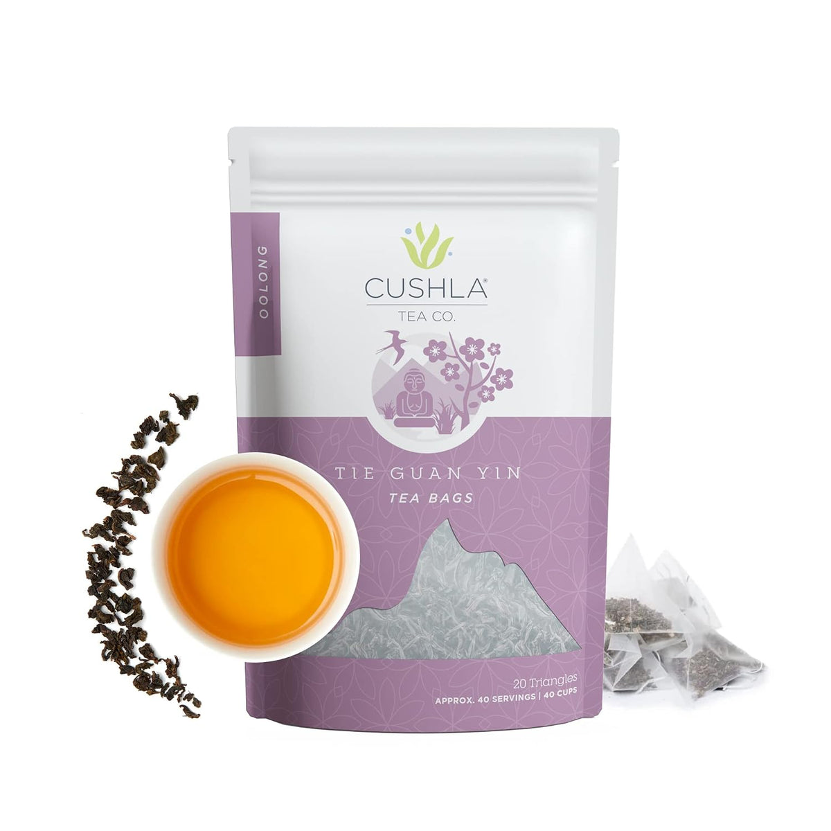 CUSHLA Tie Guan Yin Oolong Tea Bags - Ti Kuan Yin - Iron Goddess of Mercy Oolong Tea