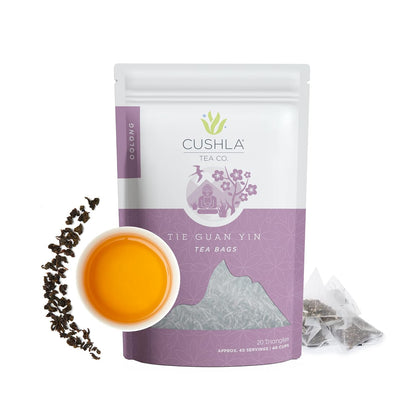 CUSHLA Tie Guan Yin Oolong Tea Bags - Ti Kuan Yin - Iron Goddess of Mercy Oolong Tea