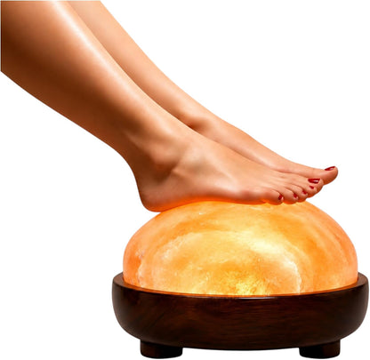 Himalayan Natural Salt Lamp Dome Shape – 8 Inch Detox Lamp for Foot and Hands, with Dimmer Switch, Handcrafted for Relaxation & Wellness