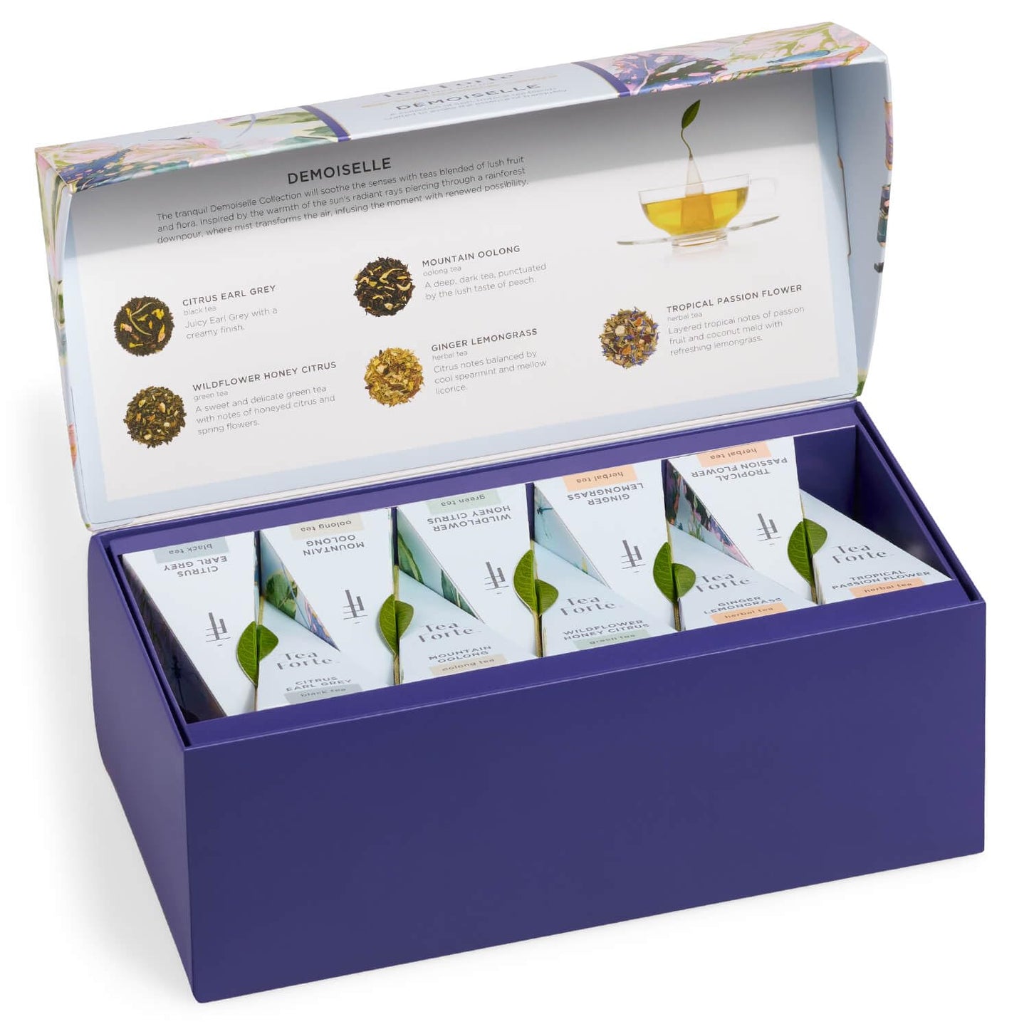 Tea Forte Premium Presentation Box Gift Set Sampler, 20 Count, Assorted Blends Individually Wrapped Handcrafted Pyramid Infuser Bags, Frank Lloyd Wright
