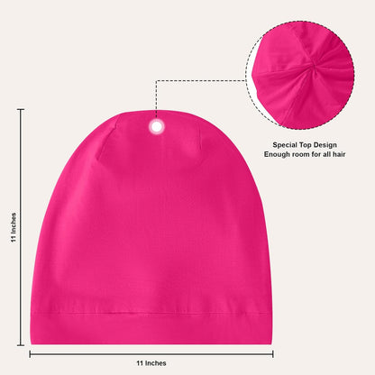 ZHENSILK Silk Bonnet for Sleeping Women, Adjustable Silky Satin Lined Sleep Cap, Silk Hair Wrap Slouch Beanie Hat