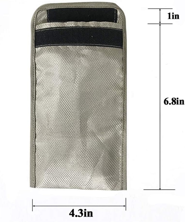 Security Pouch Faraday Bag Anti-Radiation Cell Phone Sleeve Signal Block Pouch Shield EMF 5G Protection RF GPS RFID Privacy Case Covers Smartphone Electronic Devices Anti-Tracking Wallet (B)
