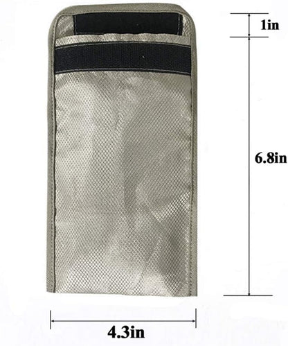 Security Pouch Faraday Bag Anti-Radiation Cell Phone Sleeve Signal Block Pouch Shield EMF 5G Protection RF GPS RFID Privacy Case Covers Smartphone Electronic Devices Anti-Tracking Wallet (B)