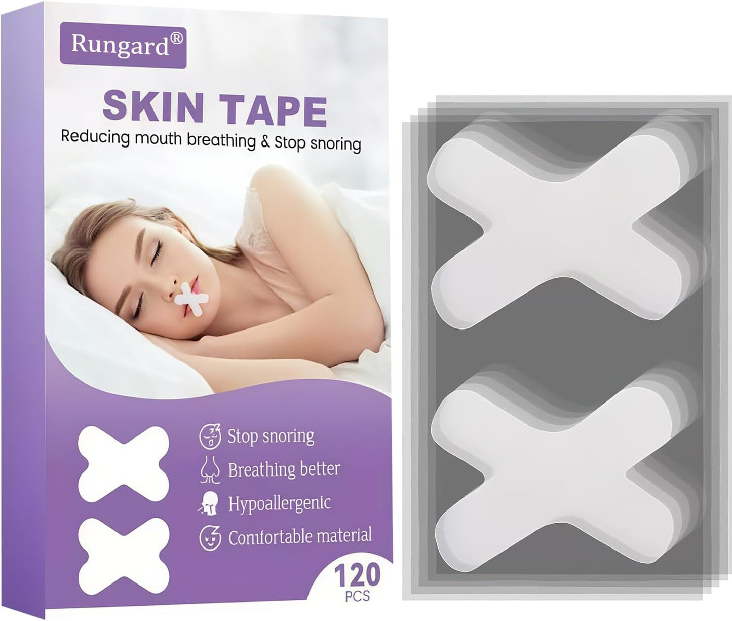 120 Pack Mouth Tape for Sleeping - Gentle Comfortable Premium Tape - Latex Free Medical Tape，Transparent Latex Free ，Comfortable and Gentle Skin Tape