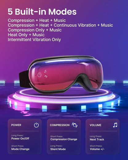 RENPHO Eyeris 1 Eye Massager with Heat, Heated Massage Eye Mask