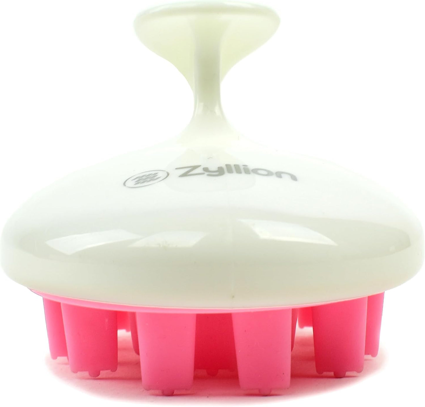 Zyllion Hair Shampoo Brush and Scalp Massager Care for Dandruff Removal, Scrubber, Hair Growth and Exfoliator with Flat and Pointed Soft Silicone Bristles for Women and Men - Green (ZMA-12-GR)