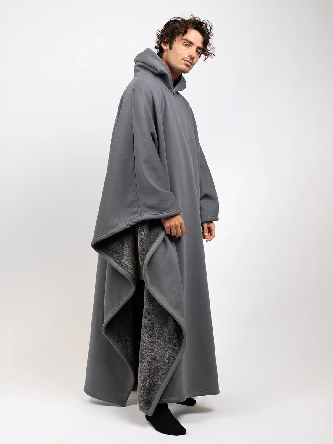 FREE THE SHEEP Eden Hoodie – Oversized Weighted Hoodie Cloak with Ultra-Soft Faux Fur Liner