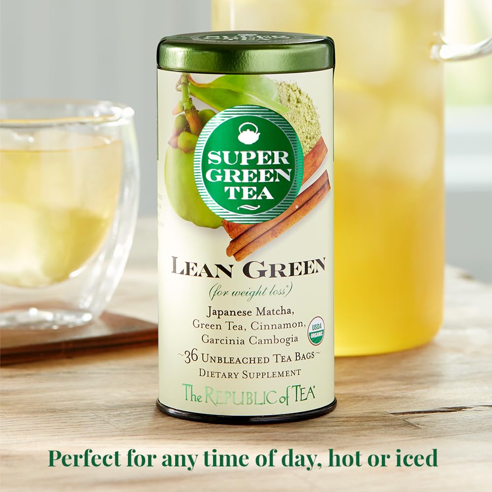 The Republic of Tea SuperGreen Organic Lean Green Tea, 36 Count