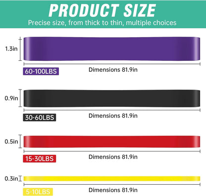 Alllvocles Resistance Band, Pull Up Bands, Pull Up Assistance Bands, Workout Bands, Exercise Bands, Resistance Bands Set for Legs, Working Out, Muscle Training, Physical Therapy, Shape Body, Men Women