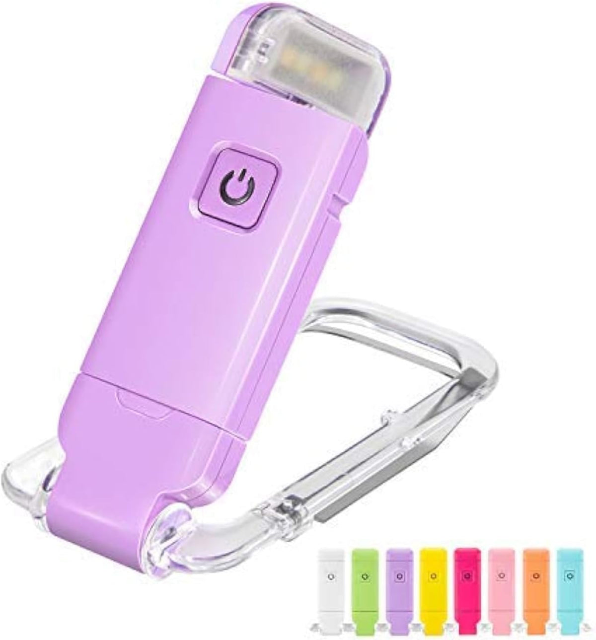 HONWELL Rechargeable Book Light, Clip On LED Reading Lights for Kids Reading in Bed, 3 Brightness Levels Dimmable Bookmark Light for Eye-Protection, Portable Reading Lamp for Bookworms, Travel(Orange)