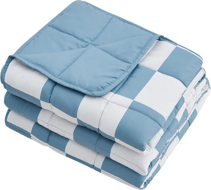 Weighted Lap Blanket for Adults 5lbs, 24"x29" Cooling Heavy Throw Blanket, Portable Travel Weighted Blankets, Soft Small Blankets Gift for Sleeping, Navy Blue