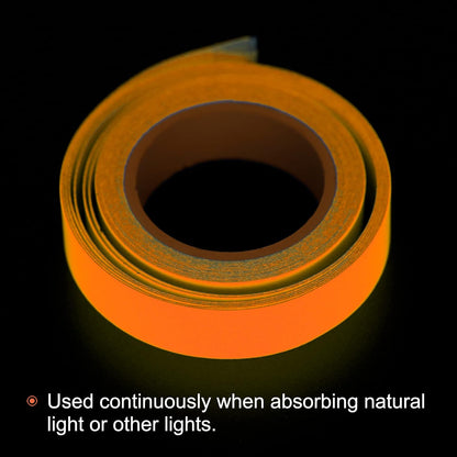 MECCANIXITY Glow in The Dark Tape 9.8 Ft x 0.5 Inch Luminous Fluorescent Tape for Night Outdoors Indoors Decorations Signs, Orange Pack of 2