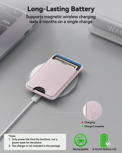 TWZKG for MagSafe Wallet, Works with Apple Find My,5 Card Holder with Stand