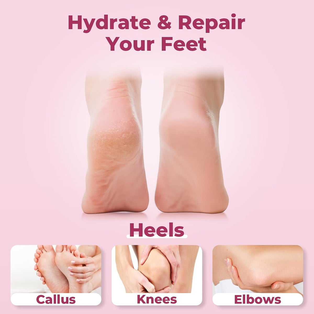 Foot Peeling Mask, 4 Pairs Foot Peel Mask for Dry Cracked Feet, Dead Skin Callus Removal, Repair Soft Feet