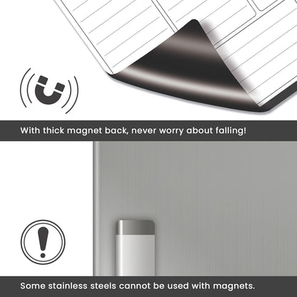 ALEZEL Magnetic Weekly Calendar Whiteboard for Fridge