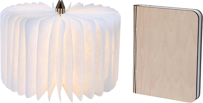 4.7 Inch Wooden Book Lamp, Book Lovers Gifts,Teacher Appreciation Gifts for Women, Folding Book Light, LED Ambient Lighting, Magnetic Mood Lighting for Home&Library Decor (Walnut)