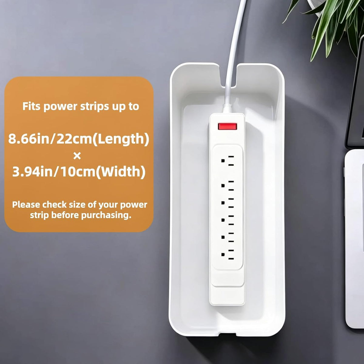 Cable Management Box Wire Organizer for Power Strip Hiding