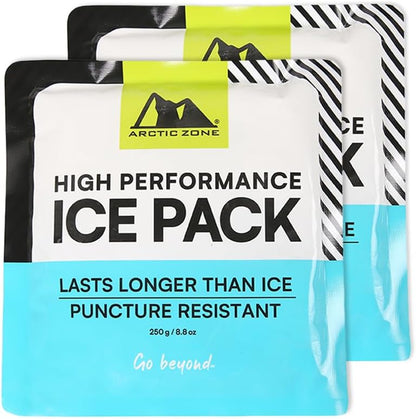 Arctic Zone Titan Deep Freeze Ice Pack- (2 Pack) 600 Gram High Performance Ice Pack - Long-Lasting, Puncture-Resistant Cold Pack Filled with Non-Toxic Gel…