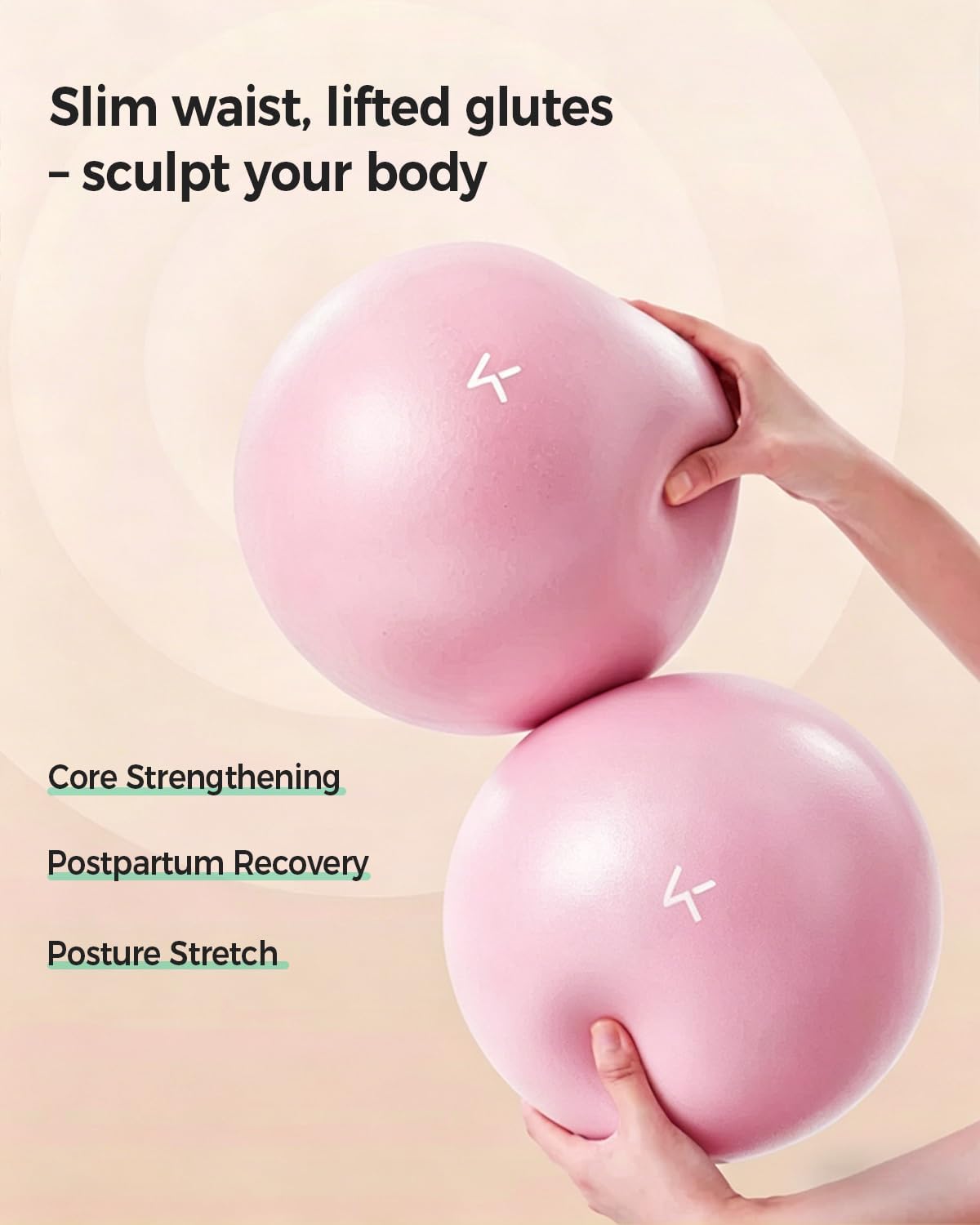 KEEP Exercise Ball Anti-Burst - Thickened Yoga Ball Pilates Ball for Physical Therapy, Fitness Ball for Workout, Core Strength and Physical Therapy