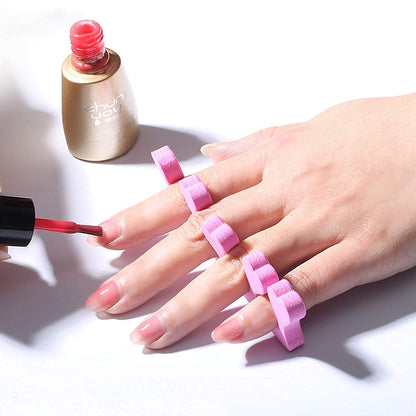 48pcs Sponge Toe Separators Pedicure Set for Nail Polish- Premium Nail Art Painting and Polishing Tool Kit, 4 Funy Color