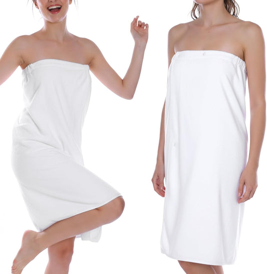 4 Pcs Spa Wrap Towel Wrap for Women Women's Shower Wraps Robes Bath Robe Spa Robe with Adjustable Closure Elastic Top