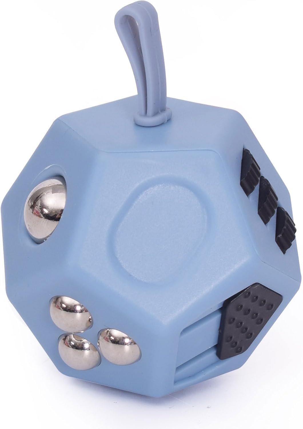 UOOEFUN Small Fidget Toys,12 Sided Fidget Toys,Mini Cube Toys Relief Stress,Autism and Anxiety Depression Anti for Kids Adults Improve Focus (Grey)