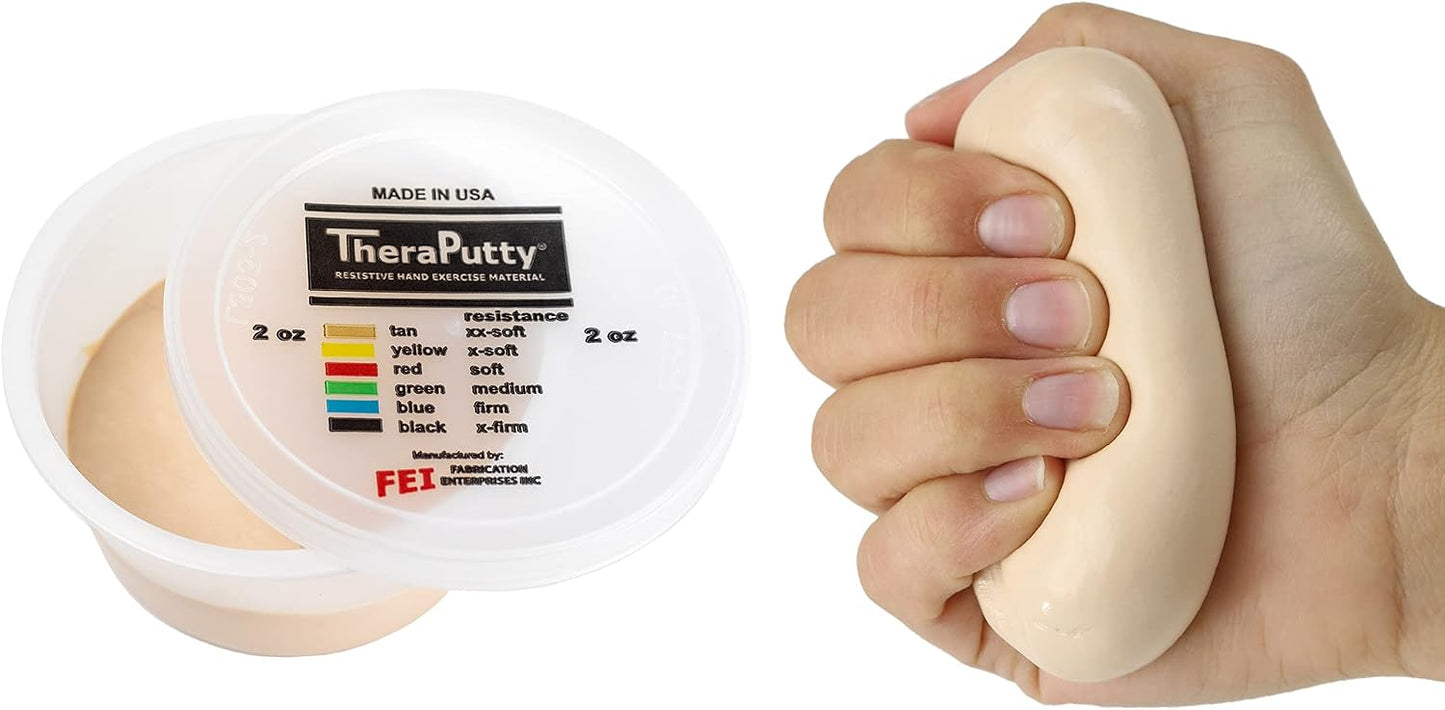 CanDo TheraPutty Standard Hand Exercise Putty For Rehabilitation, Exercises, Hand Therapy, and Occupational Therapy. Use To Strengthen Hand Muscles, Improve Fine Motor Skills, And Decrease Stress