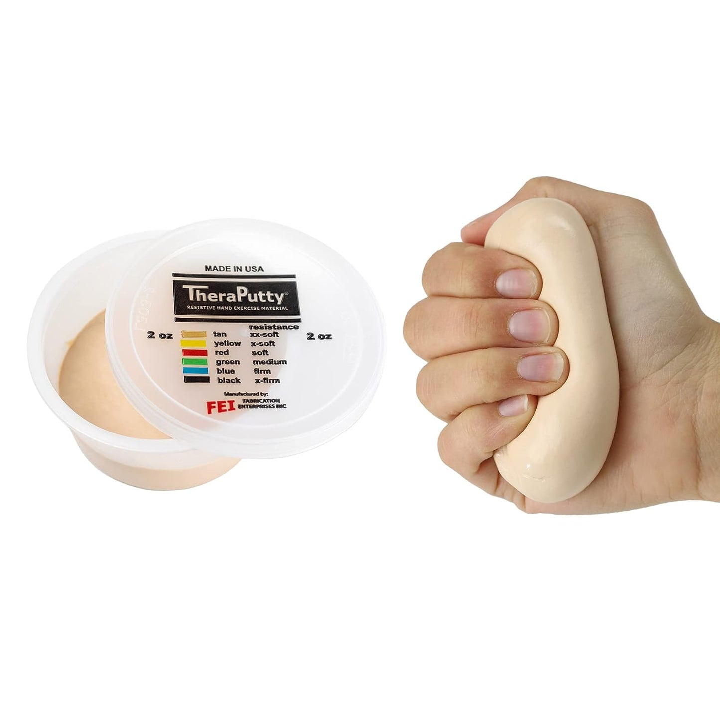 CanDo Theraputty Plus Hand Exercise Putty for Rehabilitation, Exercises, Hand Therapy, Hand Strengthening, Stress Relief - Yellow 4 oz X-Soft