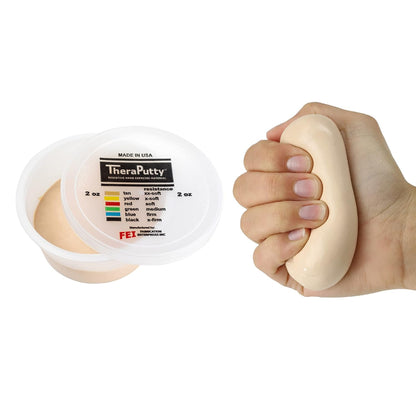 CanDo Theraputty Plus Hand Exercise Putty for Rehabilitation, Exercises, Hand Therapy, Hand Strengthening, Stress Relief - Yellow 4 oz X-Soft
