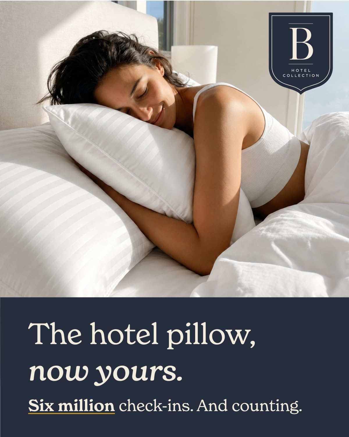 Beckham Hotel Collection Bed Pillows Standard/Queen Size Set of 2 - Original Soft Down Alternative Pillow for Sleeping - Soft Support for Back, Stomach or Side Sleepers