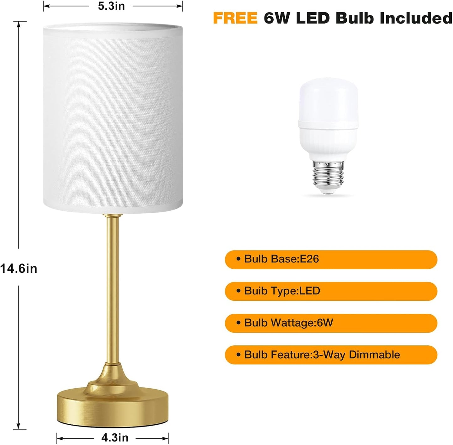 Small Bedside Table lamp for Bedroom - 3 Color Temperatures Bedside Lamps with USB C and A Ports, Pull Chain Table Lamps with AC Outlet, White Nightstand Lamps with Black Metal Base for Kids Reading