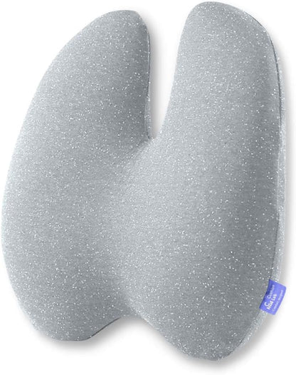 C CUSHION LAB Extra Dense Lumbar Pillow - Patented Ergonomic Multi-Region Firm Back Support for Lower Back Pain Relief - Lumbar Support Cushion with Strap for Office Chair, Car, Sofa, Plane - Black