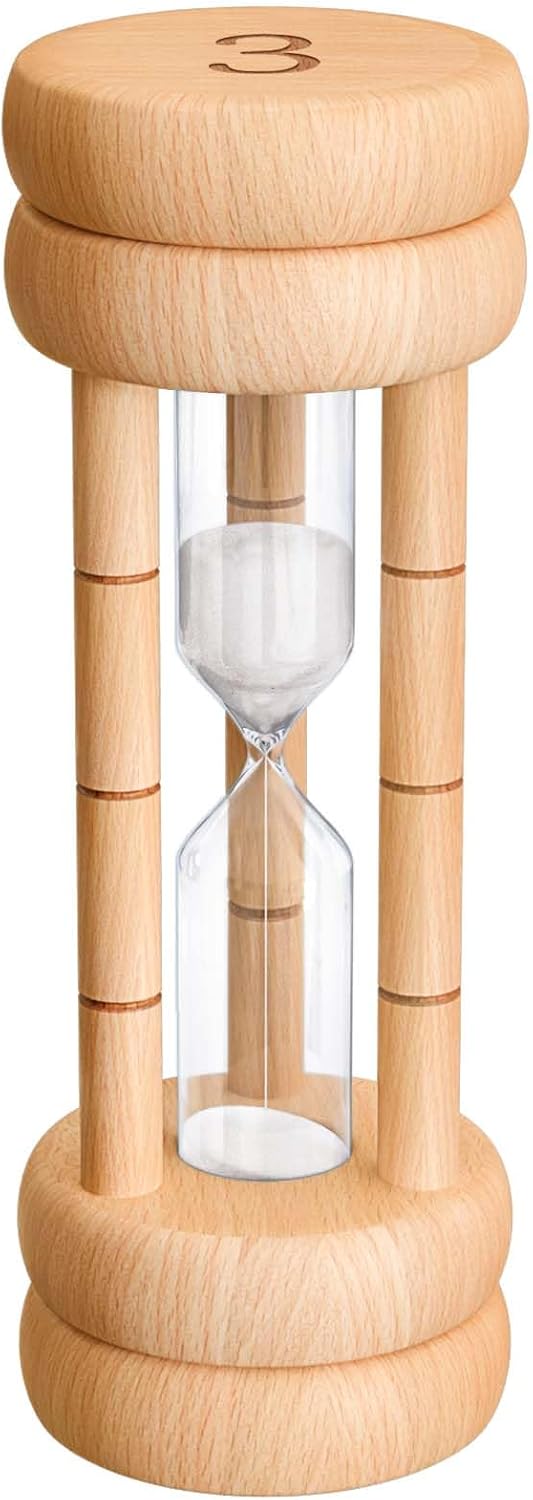 60 Minute Sand Timer, 60 Min Wood Small Hourglass Timer, Blue Sand Clock, One Hour Wooden Hour Glass for Classroom, Sandglass, Reloj De Arena Decorativo, Home, Office, Game, Gift