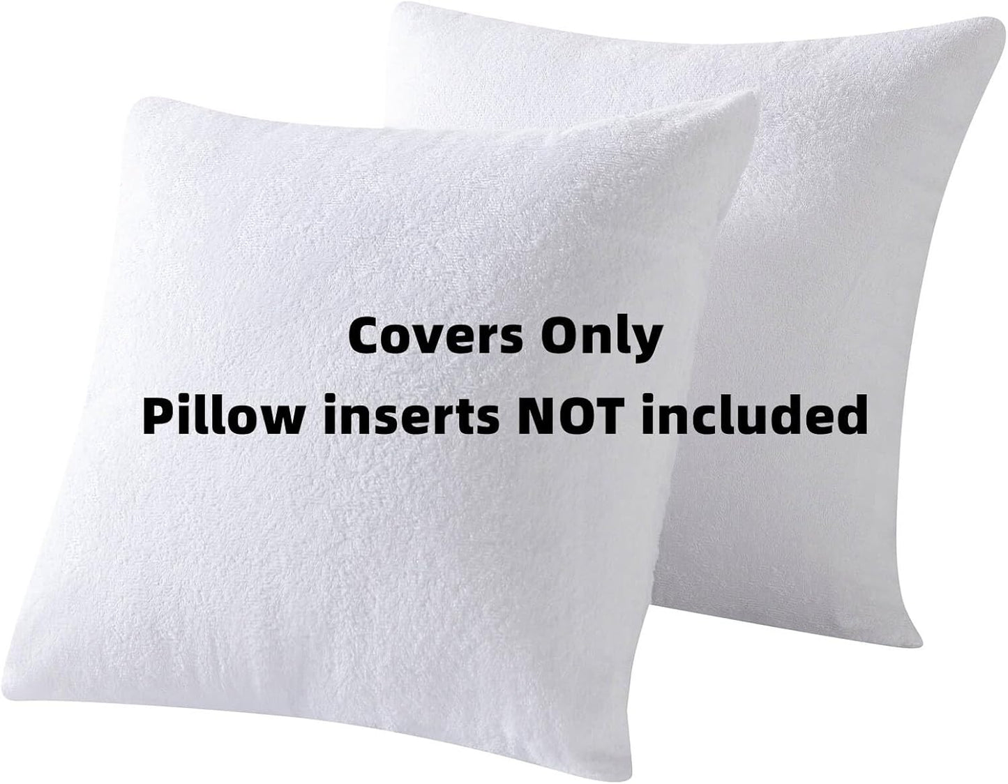 Kingnex Feather Proof Pillow Protectors with Zipper Standard Size 2 Pack - 100% Waterproof - Down Proof - Terry Surface