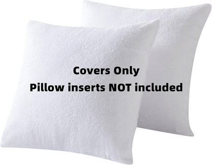 Kingnex Feather Proof Pillow Protectors with Zipper Standard Size 2 Pack - 100% Waterproof - Down Proof - Terry Surface