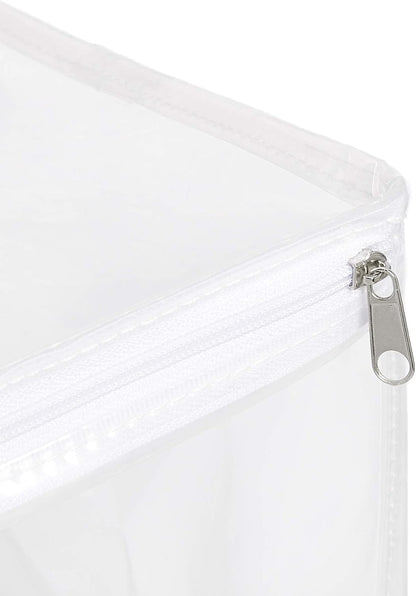 Amazon Basics Clear Zippered Storage Bags for Closet Organization, Stackable Clothing and Linen Storage Containers, 3-Pack