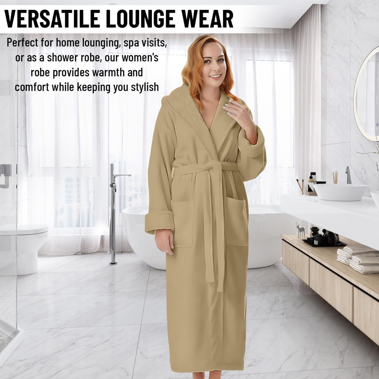 KAHAF COLLECTION Cotton Terry Robes for Women and Men, Terry Shawl Collar Bathrobe, ONE SIZE - UNISEX Men & Women Spa Robe