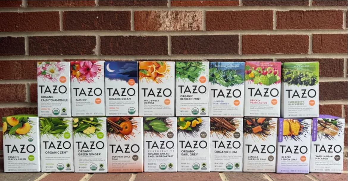 Tazo Tea Bags Sampler Assortment Variety Pack Gift Box (42 Count) | 14 Different Flavors Gifts for Him Women Men Tea Lovers Couples Family Friends Coworker