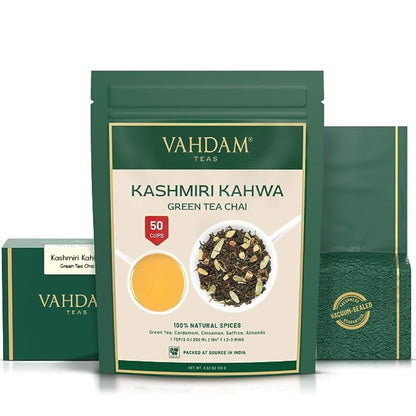 VAHDAM, Turmeric Ginger Herbal Tea (50+ Cups, 3.53oz) Caffeine Free | 100% Pure Herbal Blend - Savory & Spicy | Vacuum Sealed | Direct from Source