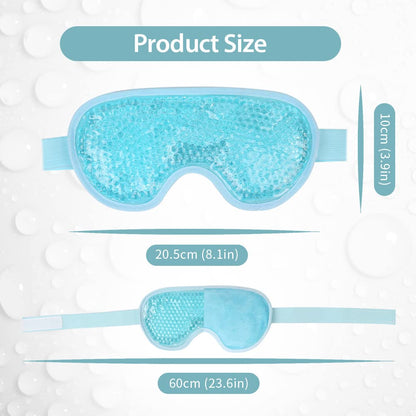 NEWGO Cooling Eye Mask for Puffy Eyes, Cold Eye Mask Eye Ice Pack for After Eyes Surgery, Tension Stress Relief, Itchy Eyes, Headaches, Dark Circles - Blue