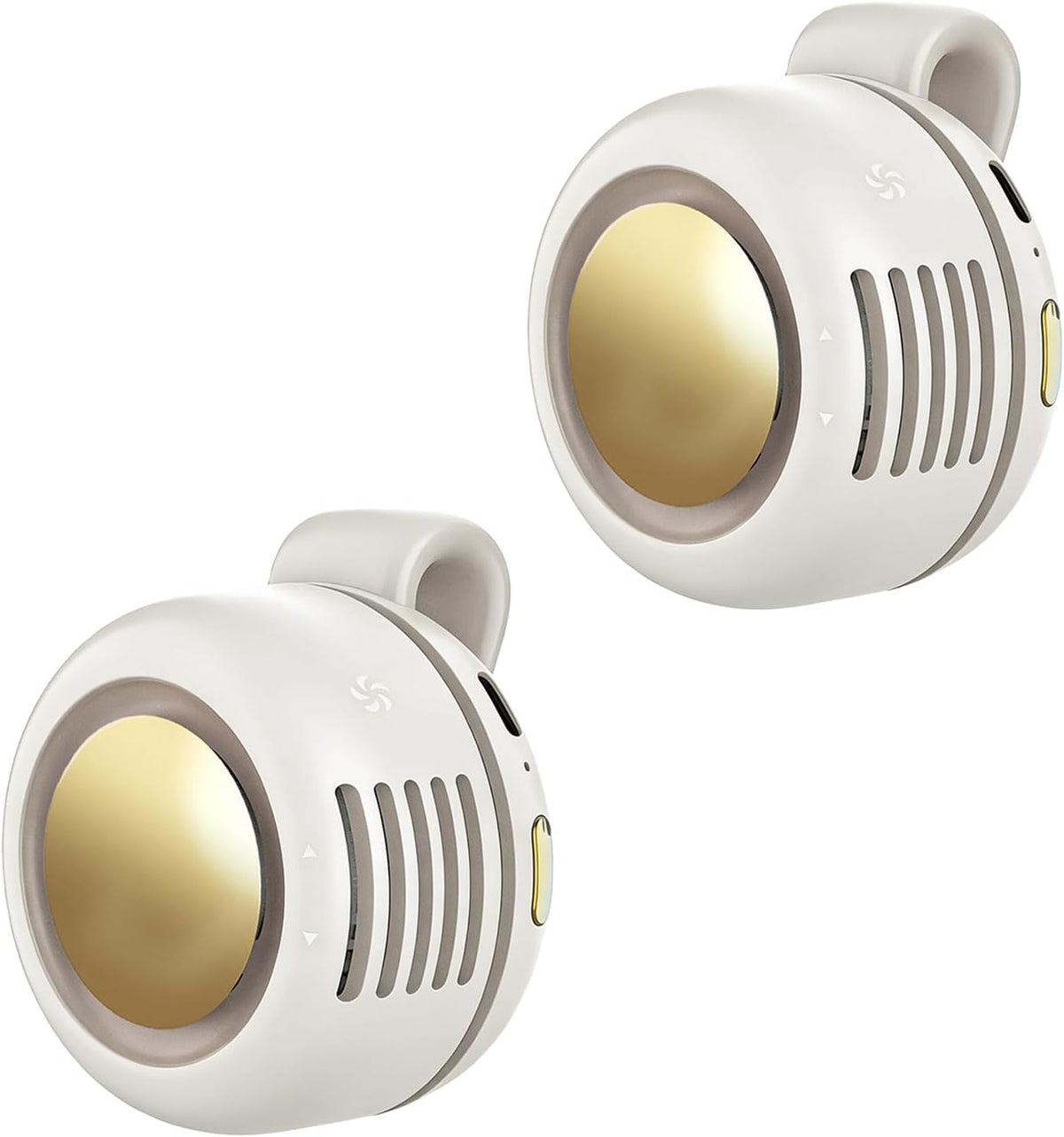 Portable Clip-On Fan, Mini USB Rechargeable 360° Rotatable Fan, Personal Fan 3-Speed Silent Mini Bladeless Fans (White)