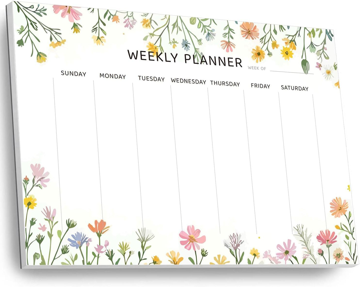Undated Weekly Planner Notepad, 52 Sheet Tear-Off Weekly To Do List Notepad, Desk Planner Pad Calendar, Blank Calendar for Daily Habit Tracking/Menu Planning(8.26"x11,69")
