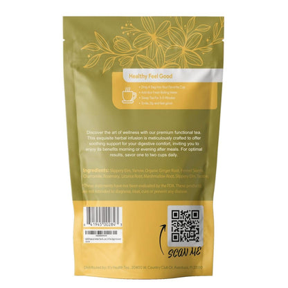 GERD Relief Herbal Tea: 8-Digestive Herb Blend, Natural Acid Reflux & Heartburn Aid, Pre/Post Meal Support, 3oz with 35 Bags